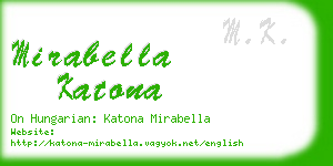 mirabella katona business card